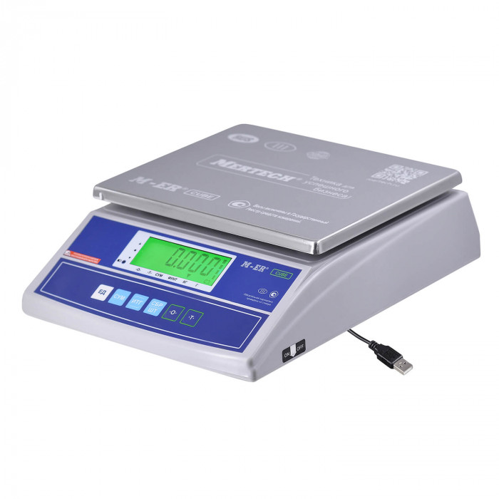 Фасовочные настольные весы M-ER 326 AF-6.1 "Cube" LCD USB (двойной дисплей) Фасовочные настольные весы M-ER 326 AF-6.1 "Cube" LCD USB (двойной дисплей)