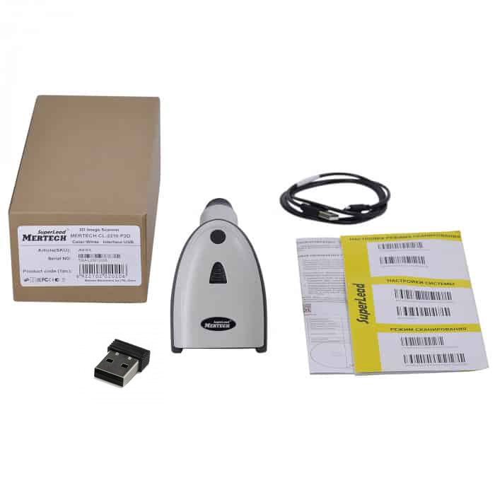 Беспроводной сканер штрих-кода Mertech CL-2220 BLE SPP Dongle P2D USB Белый - Фото 5