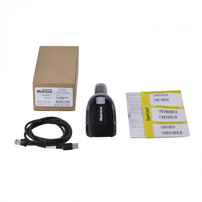 Проводной сканер штрих-кода MERTECH 2425 HR Ai 2Core XLaser USB - Фото 6