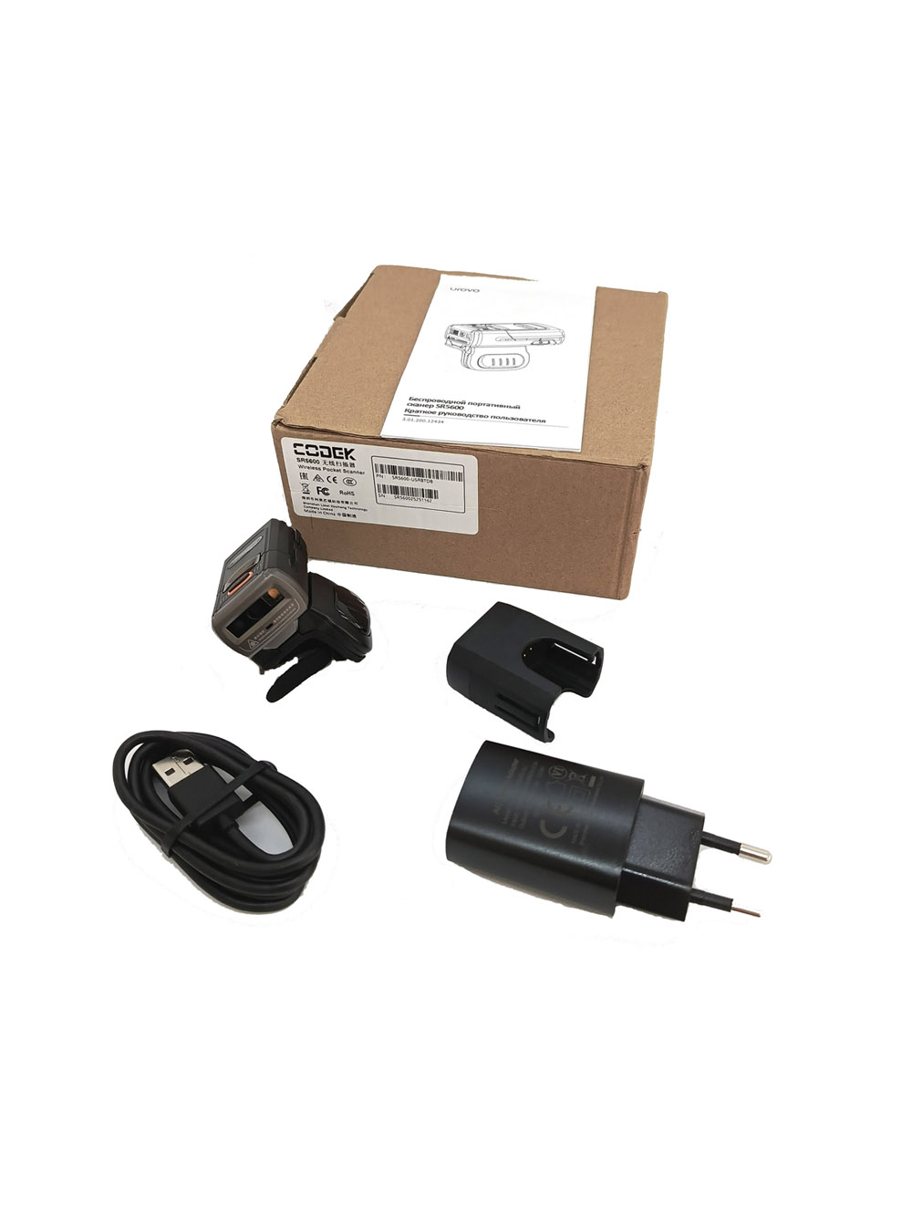 Cканер-кольцо на палец 1D/2D штрих-кодов Codek (Urovo) SR5600-USRBT - Фото 5