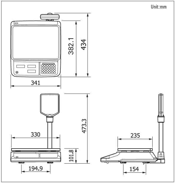 Торговые весы CAS PR-06P (LCD, II) USB - Фото 2