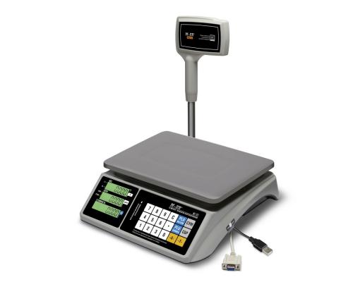 Торговые настольные весы M-ER 328 ACPX-6.1 "TOUCH-M", LCD-дисплей, интерфейсы RS232 и USB
