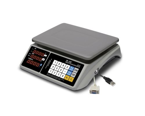 Торговые весы M-ER 328 AC-6.1 "TOUCH-M", LED-дисплей, интерфейсы RS232 и USB
