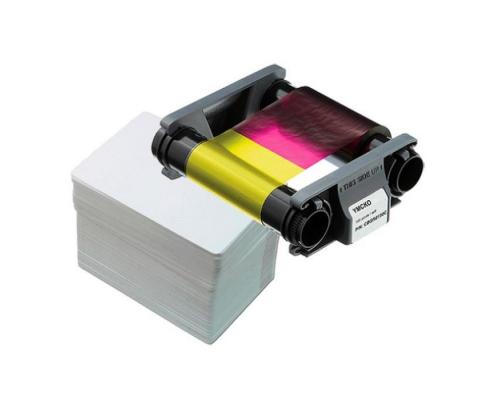 Цвтеная лента на 100 отпечатков для принтера Badgy100/200 + 100 карт (0,76мм) (CBGP0001C)