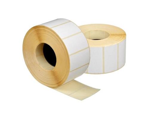 Полипропиленовые этикетки, 50 х 25 (1 ряд , 1000 шт, втулка 40)