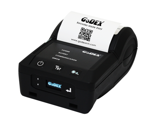 GODEX MX30i, мобильный принтер этикеток, 203 Dpi, ширина печати 3", ЖК дисплей, интерфейс Bluetooth, RS232, USB (011-MX3i02-000)