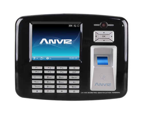 Биометрический терминал учёта рабочего времени сотрудников Anviz OA1000II