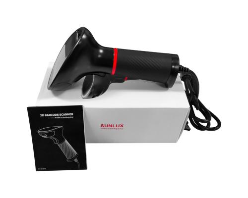 Проводной сканер штрих-кода SUNLUX XL-3610, 2D, USB - Фото 5
