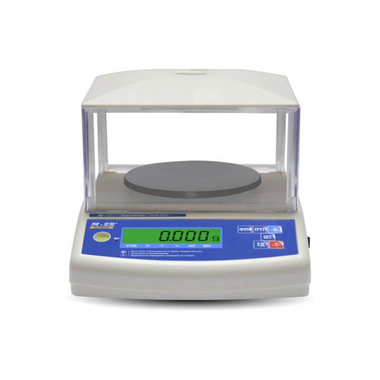 Лабораторные весы M-ER 122 ACCURATE LСD, II класс точности, 600 г, ЖК-дисплей - Фото 2