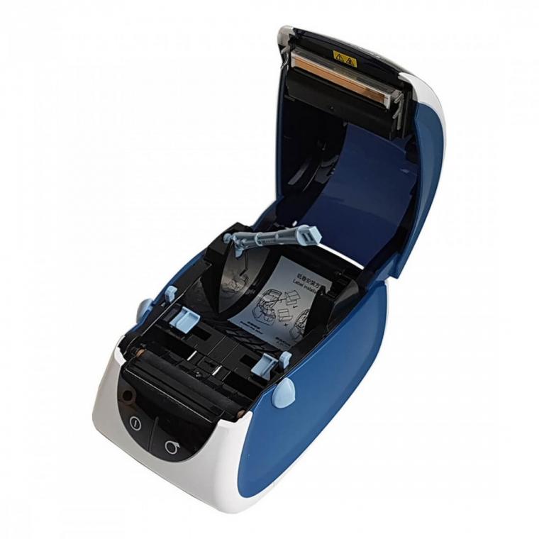Термопринтер этикеток\наклеек Mertech LP80 EVA, RS232-USB, бело-синий - Фото 3