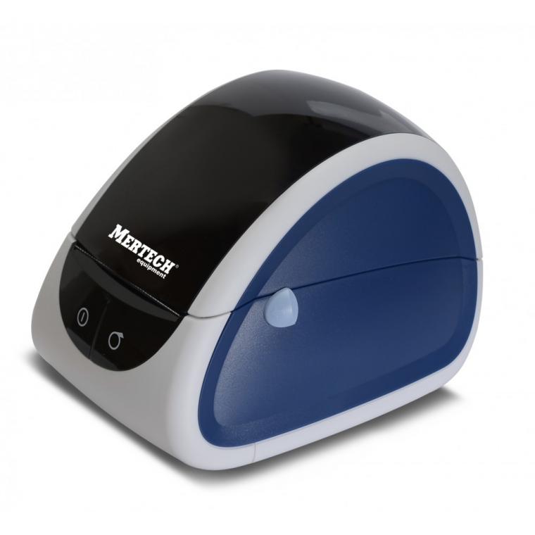 Термопринтер этикеток\наклеек Mertech LP80 EVA, RS232-USB, бело-синий