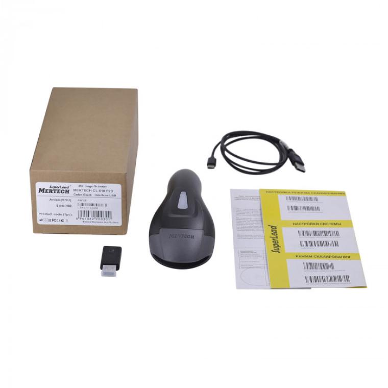 Беспроводной ручной сканер Mertech CL-610 BLE Dongle P2D, черный - Фото 6