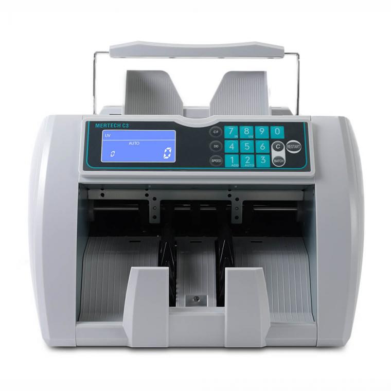 Мультивалютный счетчик банкнот Mertech C-3, LCD-дисплей, белый - Фото 4