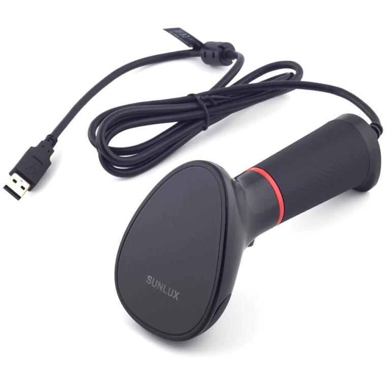 Проводной ручной сканер штрих-кода SUNLUX XL-3610, 1DF/2D, USB - Фото 4